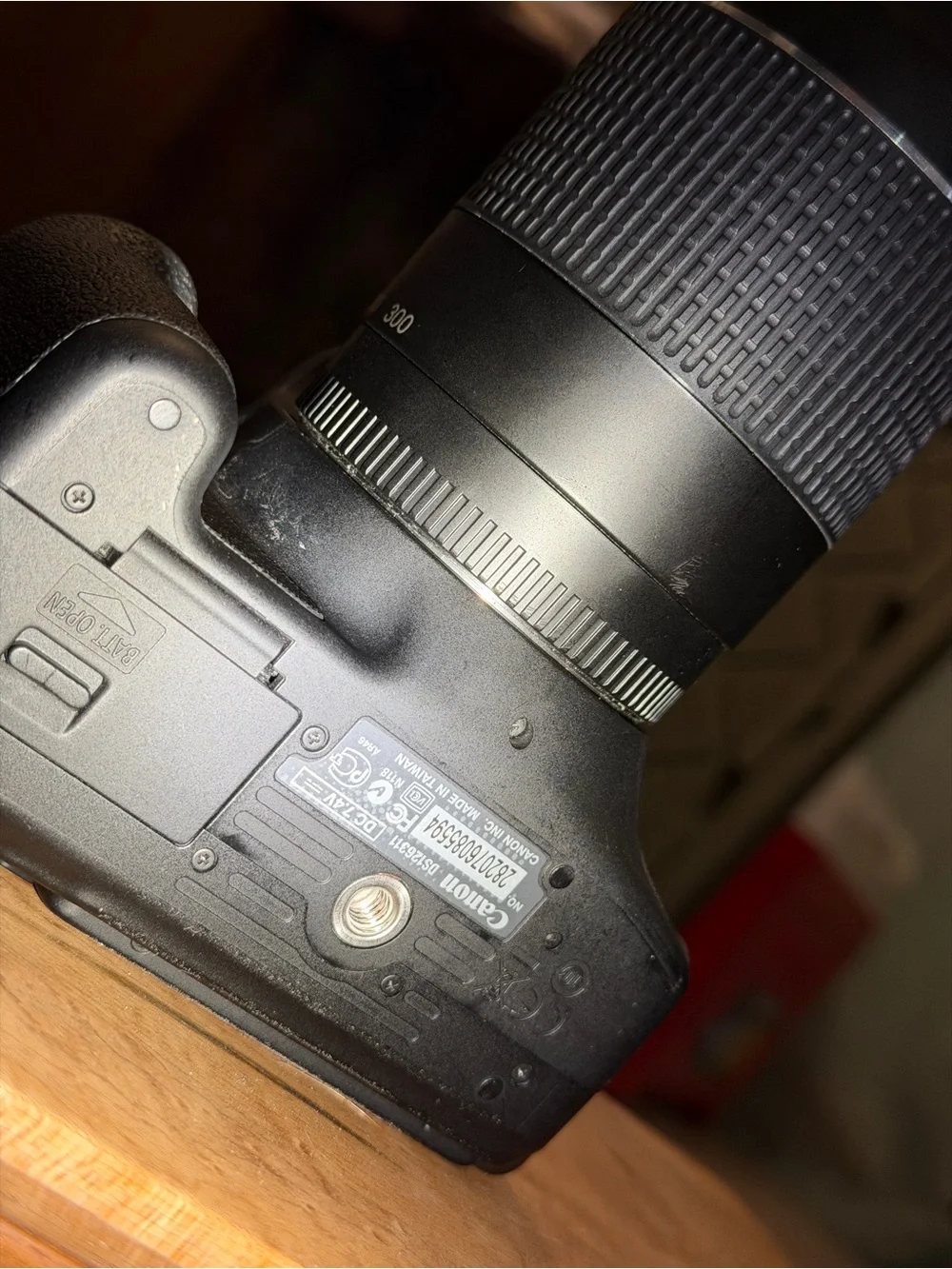 Canon DSLR Camera with Black Telephoto Zoom Lens